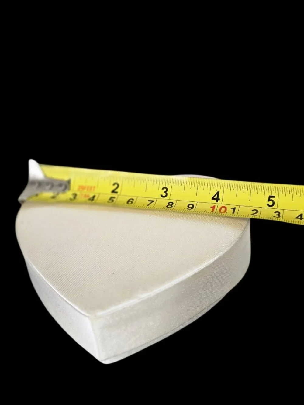 Heart-Shaped Cream Satin Decorative Candy Box Collectible Decor